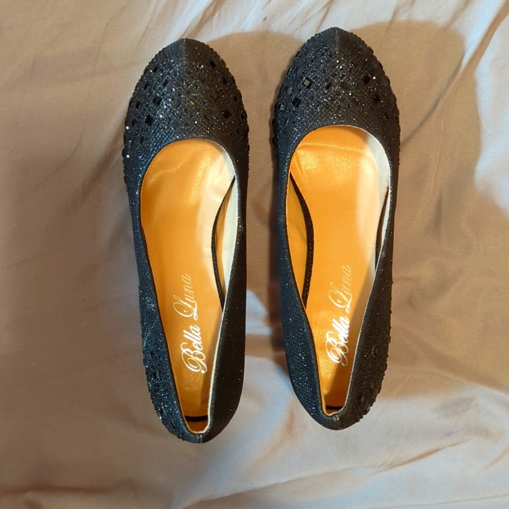 Bella Luna black bling high heels